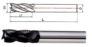 整體硬質(zhì)合金三、四刃波刃銑刀